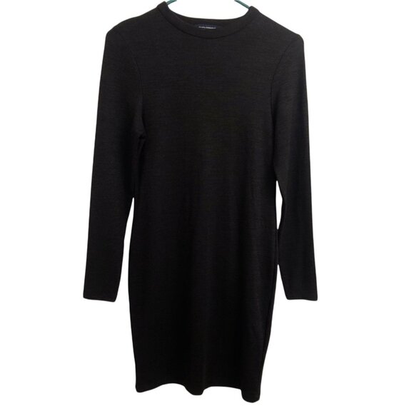 French Connection Dresses & Skirts - French Connection Dress Size 8 Womens Black Knit Sheath Long Sleeve Knee Length